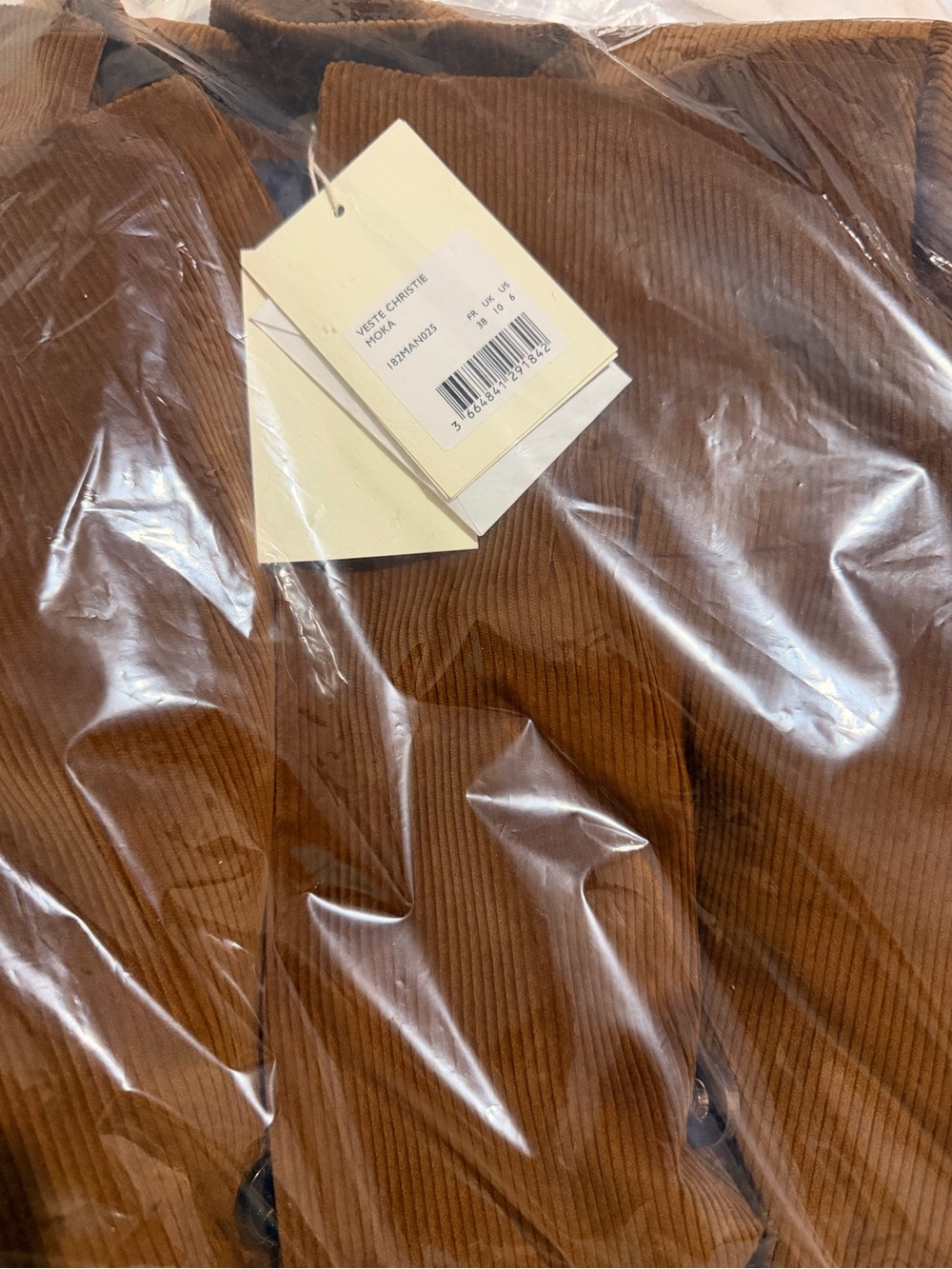 Sezane Rust Brown Corduroy Double-Breasted Blazer - Picture 5 of 8